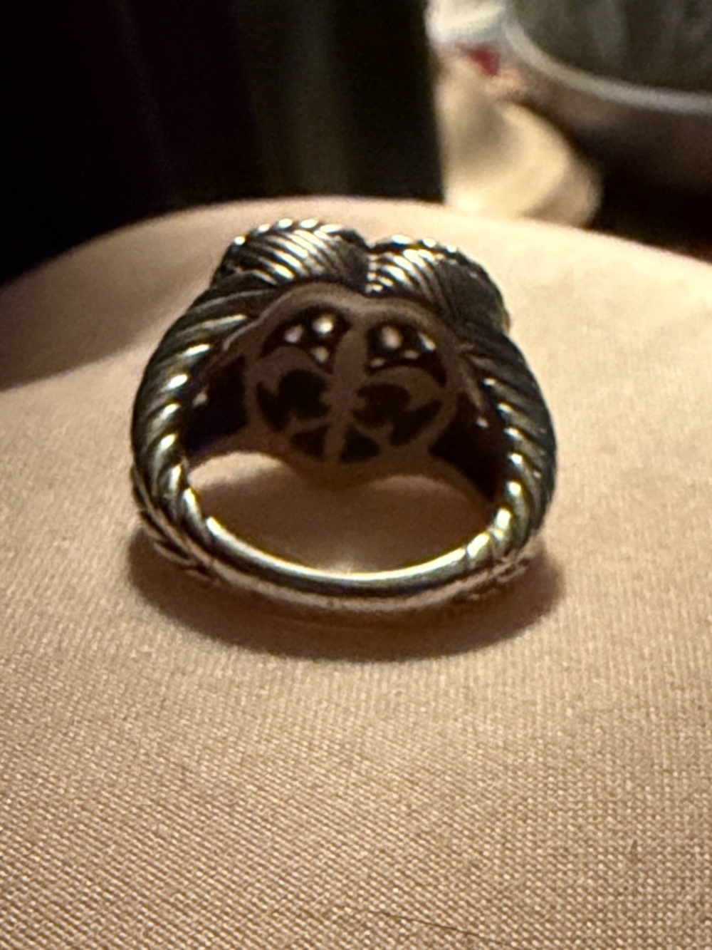 Retired EUC-Judith Ripka Sterling Silver 925 CZ Heart shaped w/Rope Style Trim - Picture 7 of 8